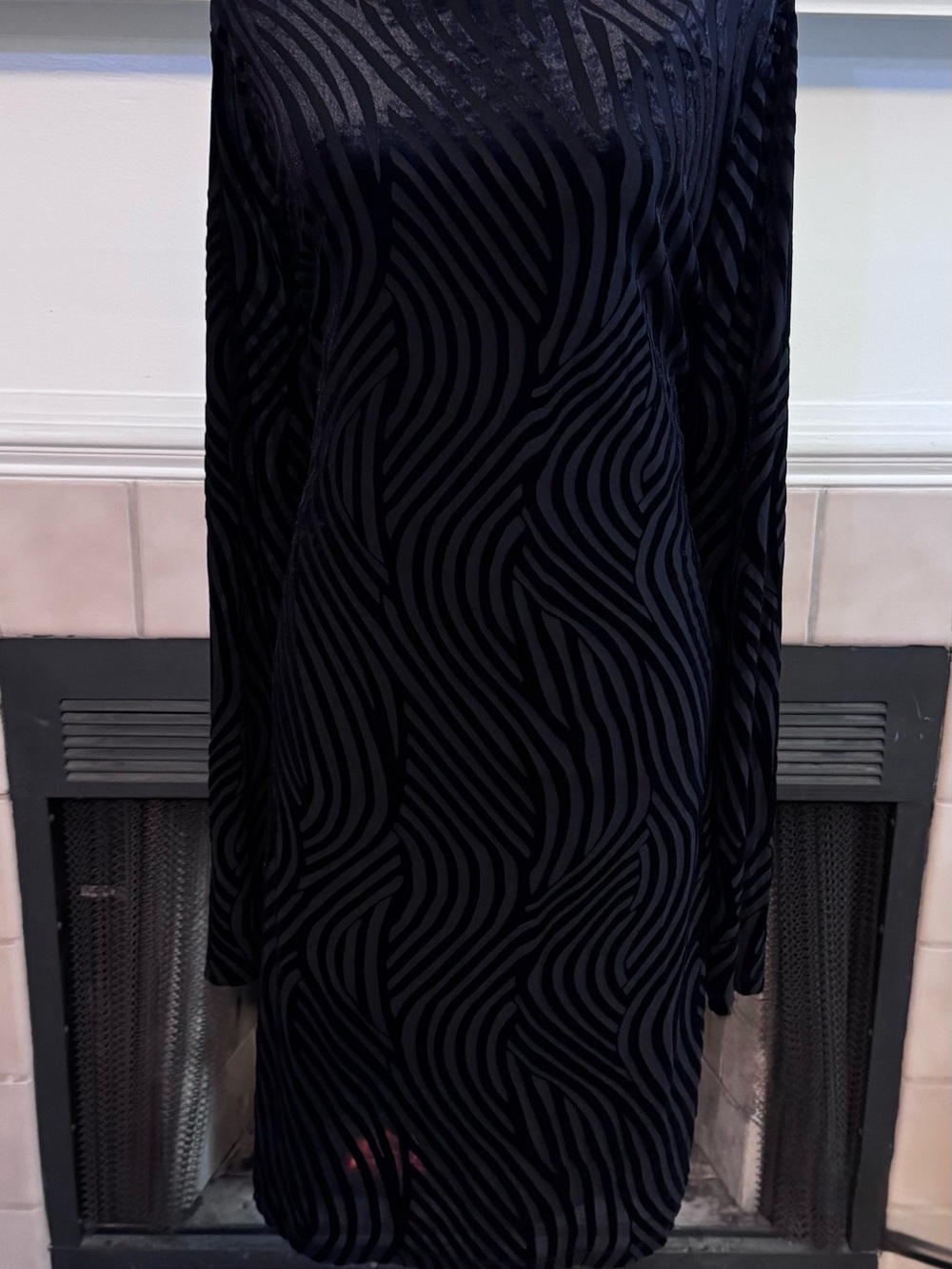 Eloquii Black Illusion Long Sleeve Dress